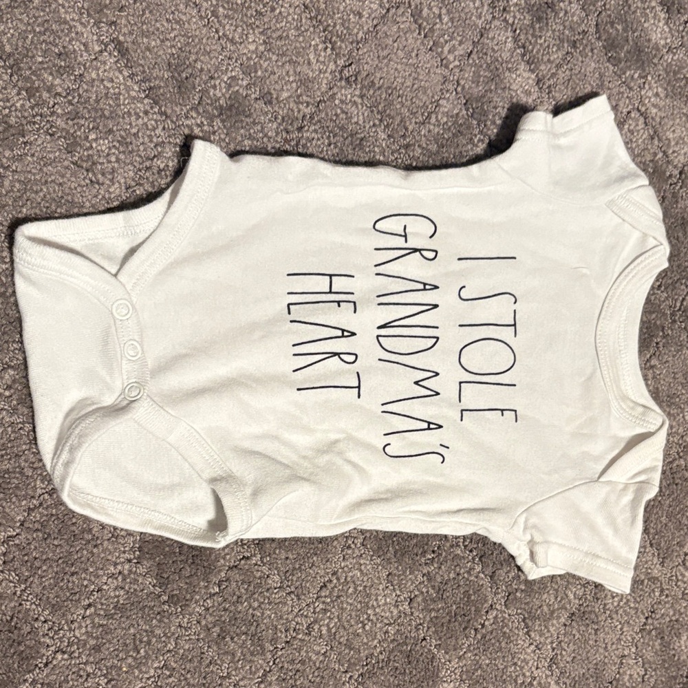Rae Dunn White Bodysuit - I Stole Grandma's Heart